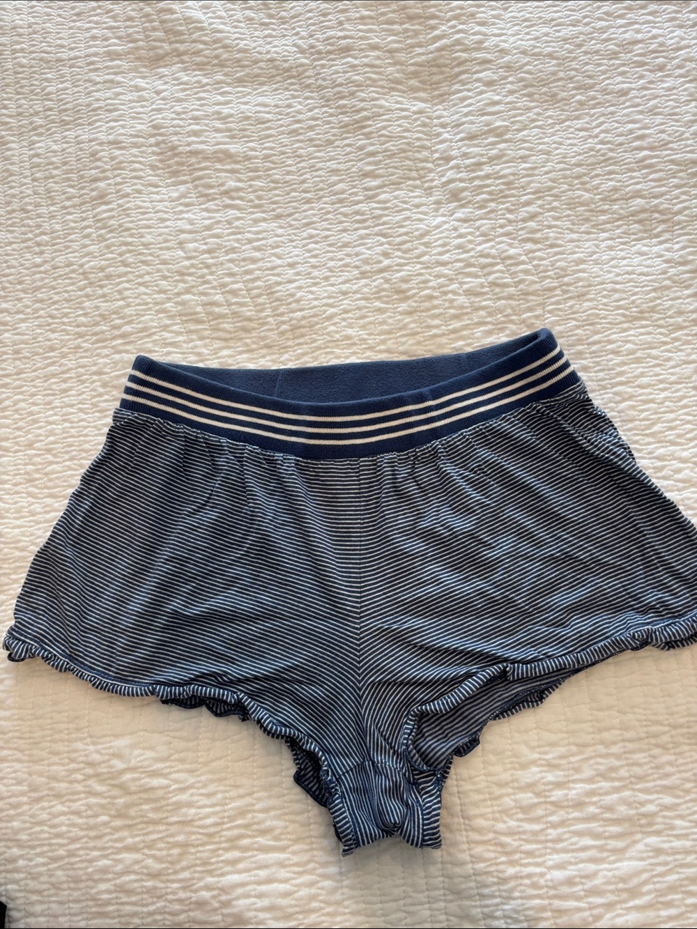 Splendid Navy and White Striped Lounge Shorts
